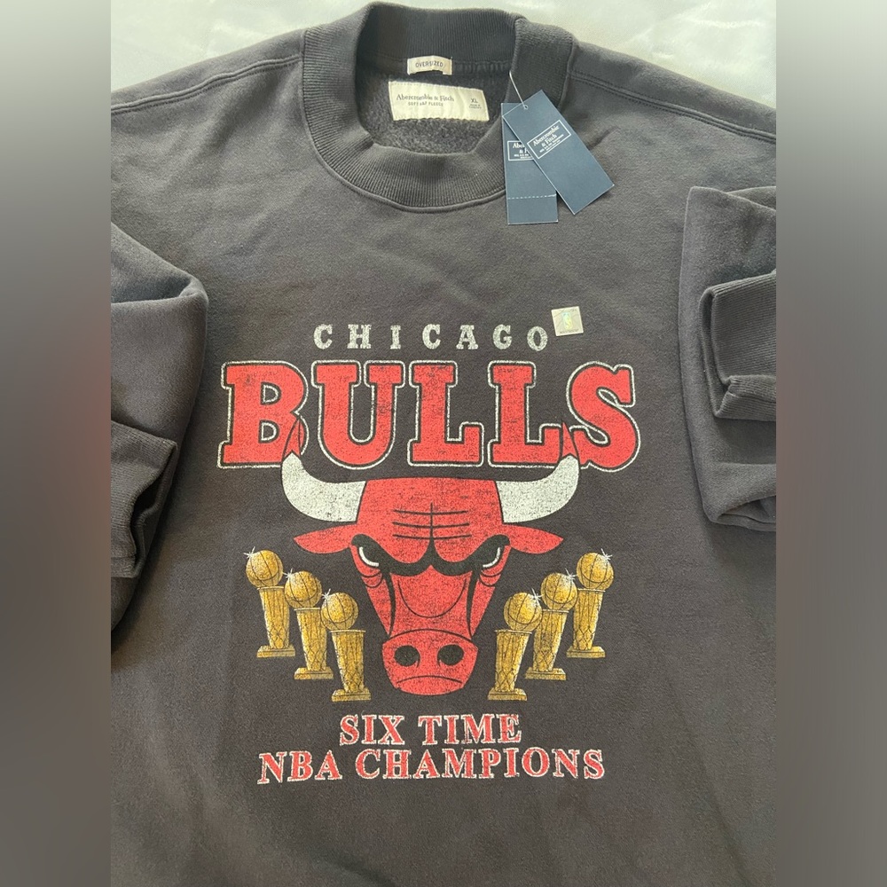 NBA A&F Chicago Bulls Crewneck New XL